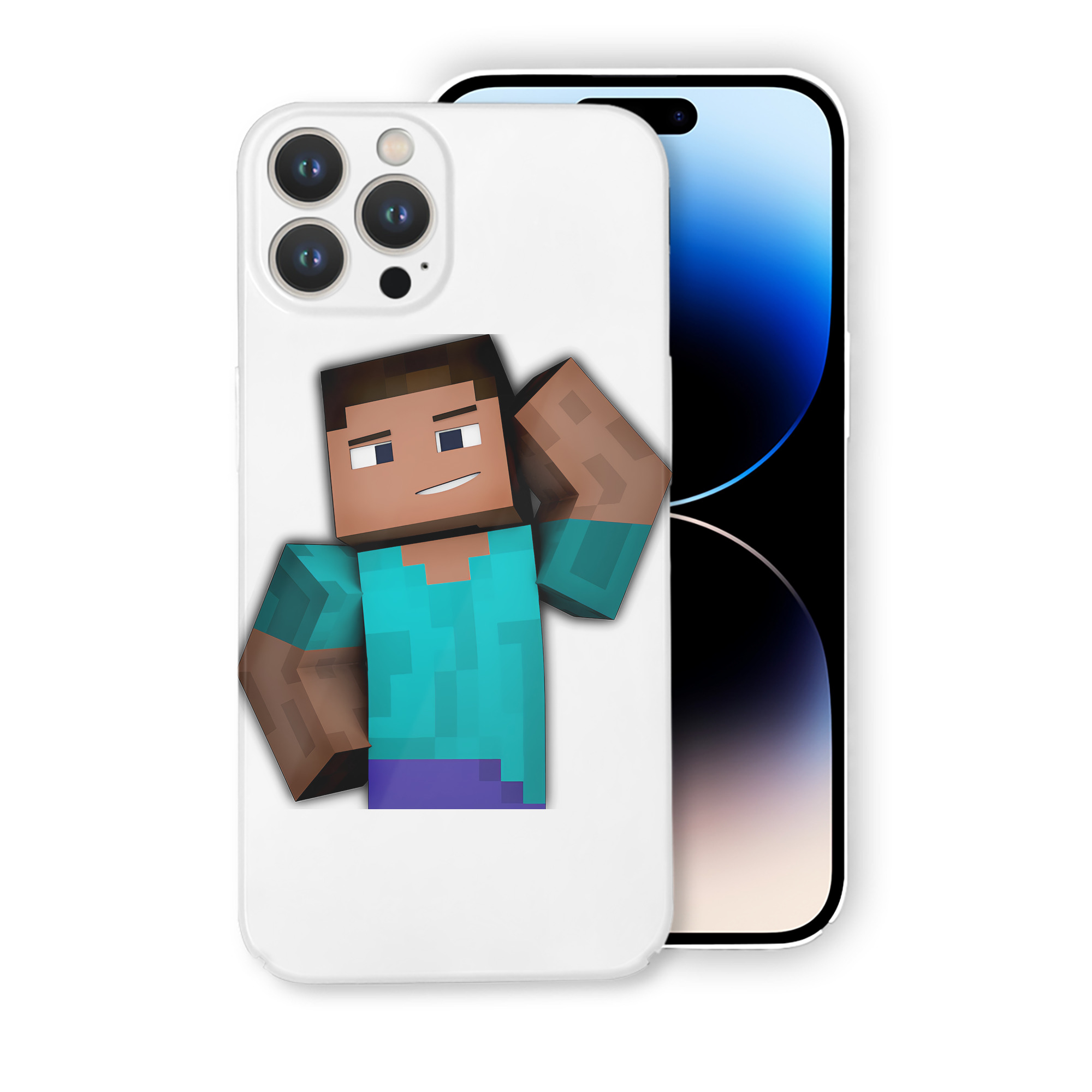 （画像用） マインクラフト ブロックの世界 Minecraft MC Block world 【iPhone 14シリーズ対応】ハードケース